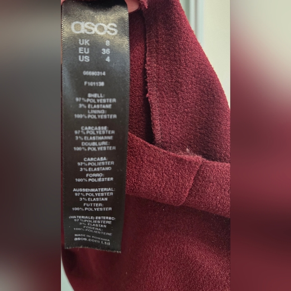Asos Burgundy dress - Picture 7 of 9